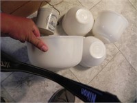 Milk Glass Mixing Bowls, Etc.