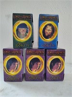 Lord of The Rings Glass Goblets, 5 PC's New in Box
