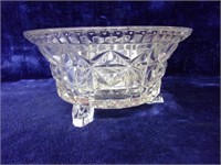 Pressed Glass Footed Centerpiece Bowl
