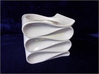 White Ceramic "Folded" Vase