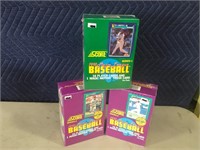 3 Sealed boxes of 1991 Baseball Cards