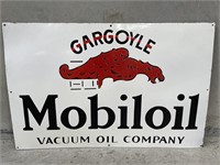 MOBILOIL GARGOYLE Vacuum Oil Company Enamel Sign