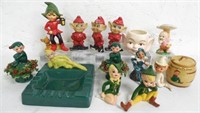 Elf Lot Ashtray and Figurines
