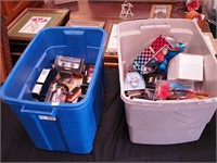 Two containers of NASCAR collectibles including
