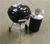 Weber Grill & Home Made Milk Can