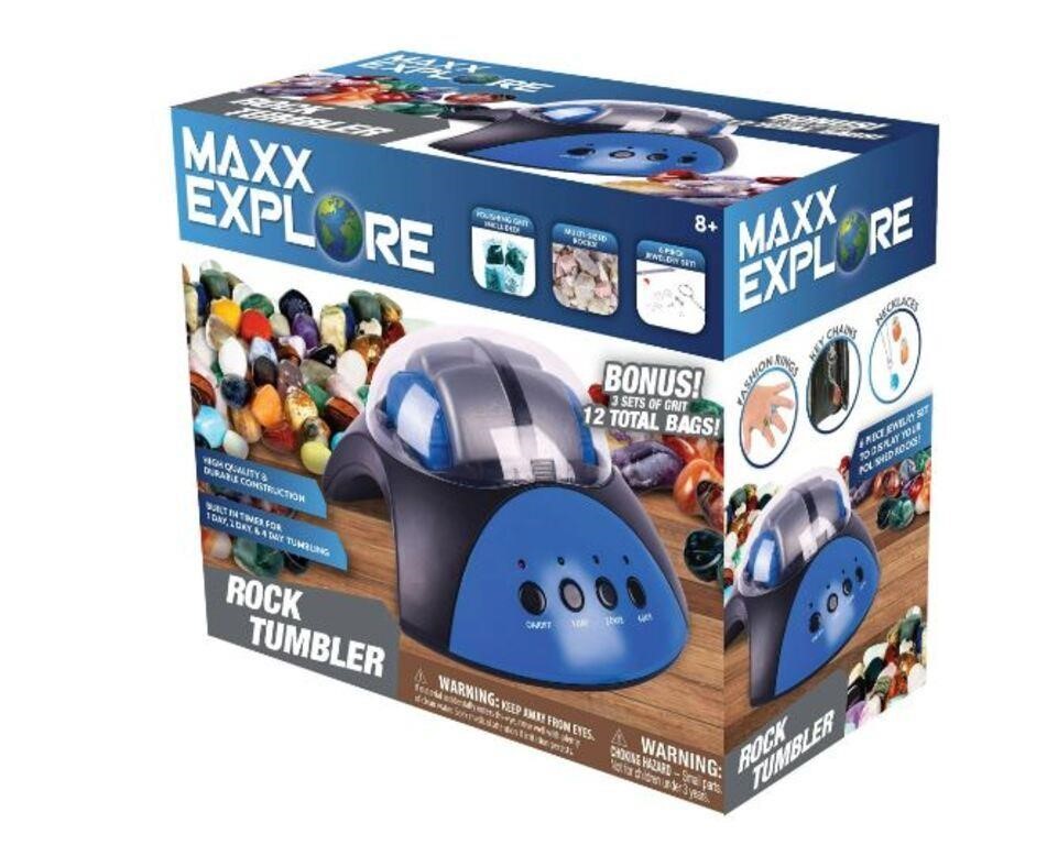 MAXX EXPLORE ROCK TUMBLER WITH ALL ACCESSORIES