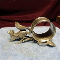 Figural Silver plate Napkin ring. Squirrel.