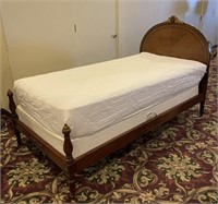 Hand Painted Victorian Single Wood Bed (B)