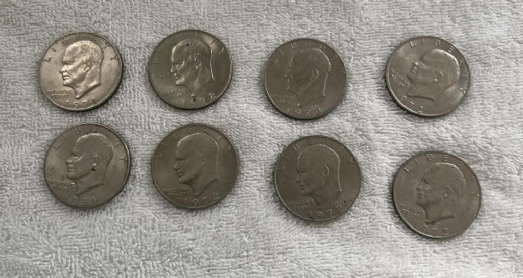 US Dollars Eisenhower at total 1971 72