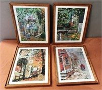 L-FRAMED WALL ART (4-PCS.) (ONE IS SIGNED)