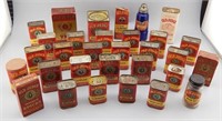 31 Old Judge Spice Tins/Jars.