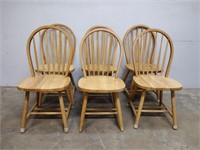 Oak Spindle Back Dining Chairs