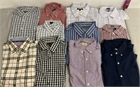 11 Men's Button Up Shirts Size Medium