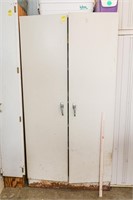 Metal Garage 5-Shelf Cabinet w/Contents,