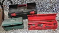 (3) asstd toolboxes - 1 containing (4) pipe