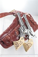 Daisy Revolver Cap Guns, Pair in Double Holster