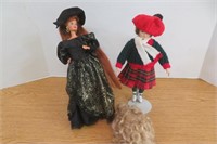 Vintage Barbie Doll, Porcelain Doll & Doll Wig