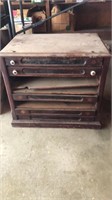 Antique spool cabinet.  Has 5 drawers but is