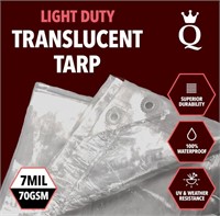 New 10x12 Light Duty Tarp Waterproof, 70 GSM is 7