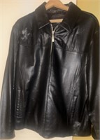 Black Leather Jacket Size Large