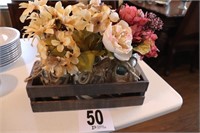 Floral Decor in a Wooden Crate(R1)