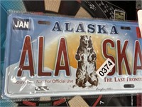 ALASKA LICENSE PLATE RETAIL $20