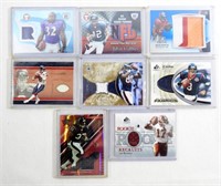 (8) NFL GAME WORN JERSEY CARDS