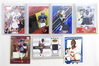 (7) NFL GAME WORN JERSEY CARDS