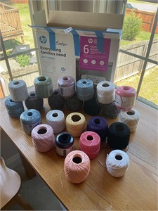 23 rolls thread various colors