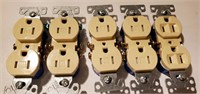 5 New 15Amp Receptacle Ivory Color