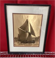 12x15 framed ship print