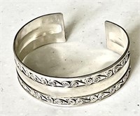 Sterling silver cuff bracelet