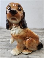 Vintage Ceramic Dog Indoor Planter About 8" Tall!