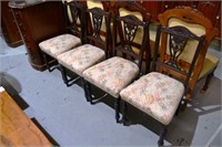 Set of 4 Edwardian dining chairs,
