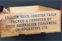 Australian Rock Lobster Tails Wood Crate