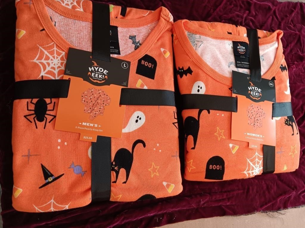 2 pair new Halloween pj's men's and women's men's