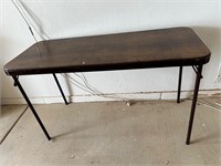 Long Card Table with Foldable Legs