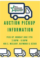 Auction Pick up information