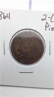 1864 2-piece Cent