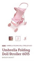 Folding Umbrella Doll Stroller- Pink Gingham