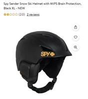Spy+ Sender Ski Helmet-Medium, Black