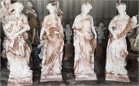 Set of 4 Marble Four Seasons Statues