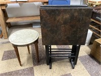 Folding Side Tables & Small Stand