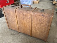 Vintage Wooden Suitcase 20" x 12" x 5"