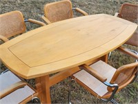 Mid Century Styled Maple Dining Table & Chairs