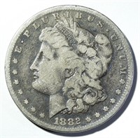 1882-S MORGAN DOLLAR VG