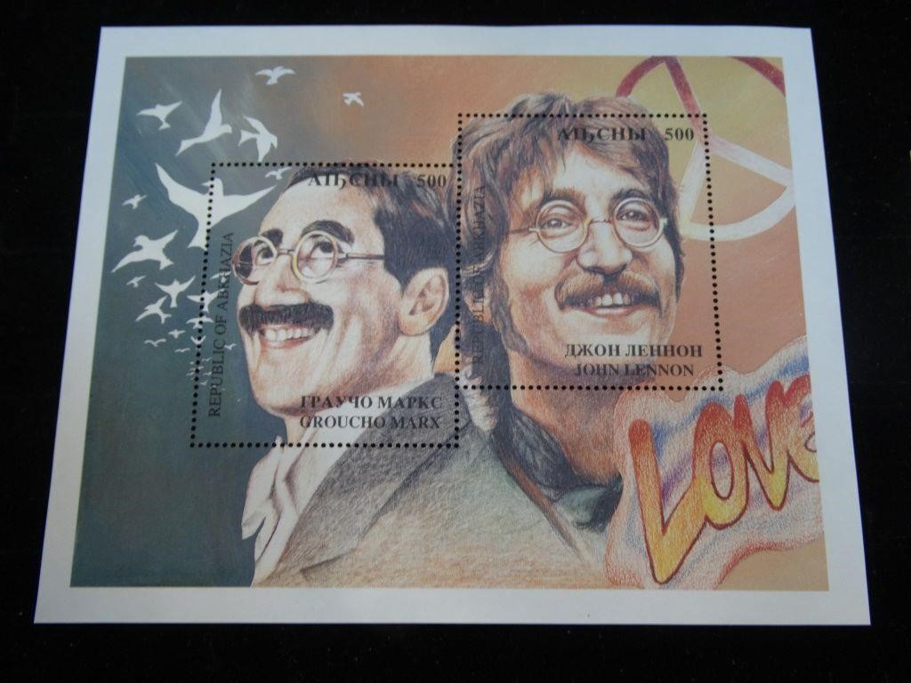 John Lennon & Groucho Marx Postage Stamps