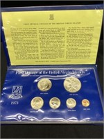 1973 British Virgin Island Set $1 15 Silver