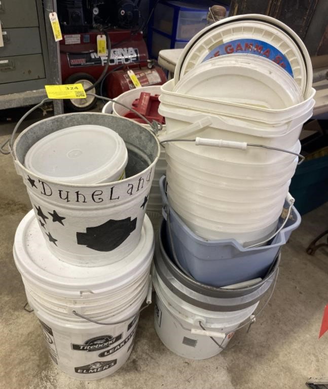 Assorted Plastic Buckets