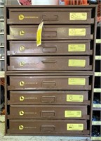 Metal 8 Drawer Hardware Cabinet Containing